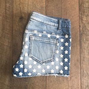 Patriotic Cut Off Jean Shorts